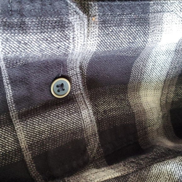 Jachs Men's Casual Black and White Plaid Flannel Shirt Large - Picture 4 of 9